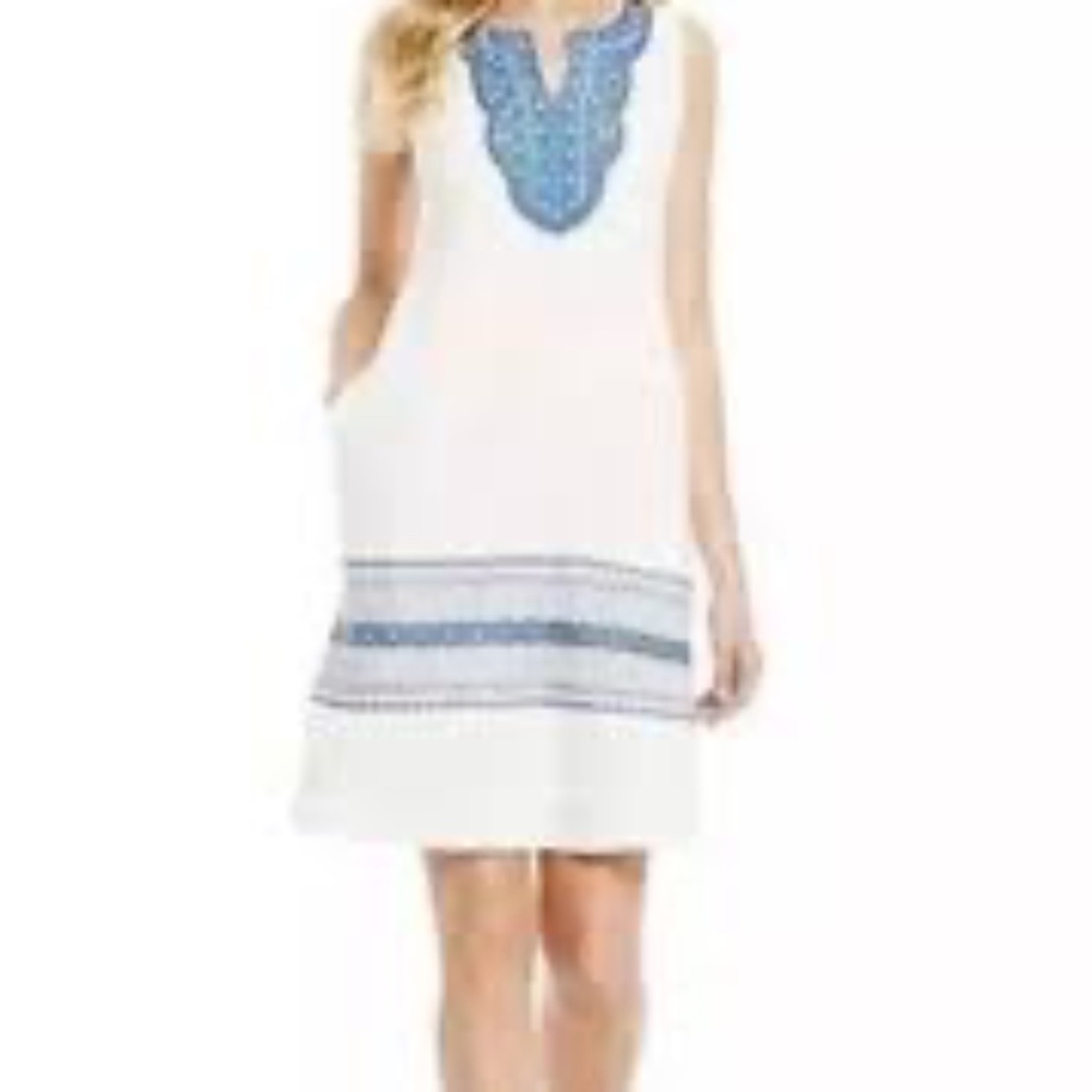 J. McLaughlin Sleeveless Linen Dress- Size M